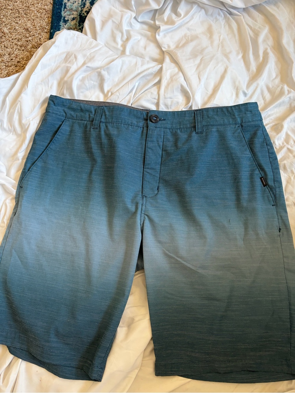 RIP Curl Mirage Boardwalk Hybrid Shorts Men's Teal Blue Ombre Sz 36